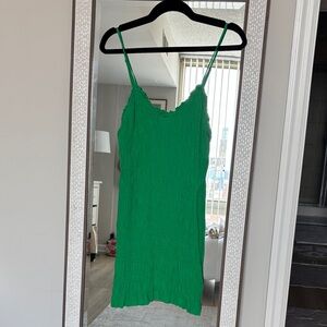 H&M Vibrant Green Ruffle Top